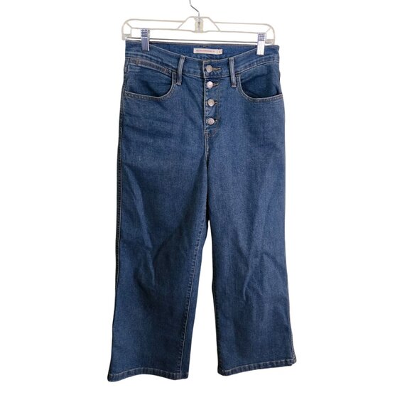 Levi's Mile High Wide Leg Cropped Jeans Size 27x25 - Picture 2 of 8